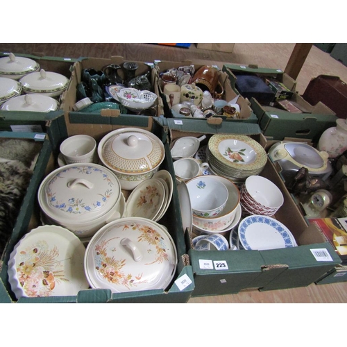 225 - TWO BOXES OF MIXED DINNERWARE