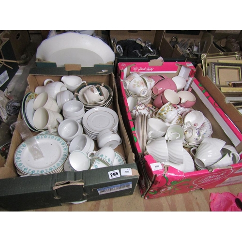 TWO BOXES OF DINNER SETS