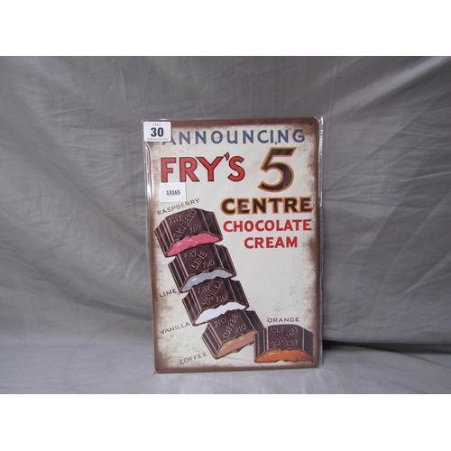 30 - REPRO FRY'S CHOCOLATE SIGN