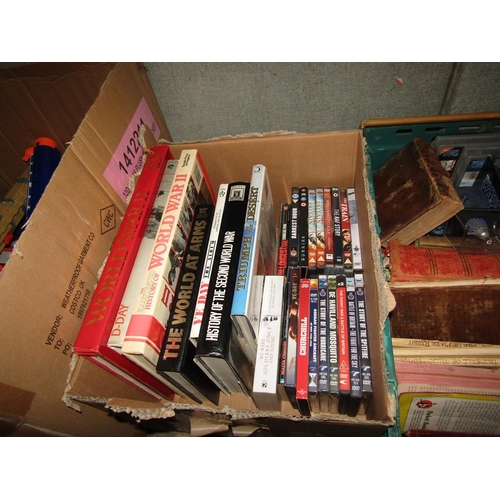 403 - BOX OF DVD'S AND WAR BOOKS