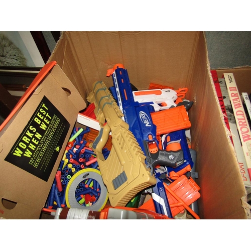 404 - BOX OF NERF GUNS ETC
