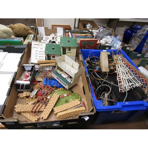 529 - COLLECTION OF SCALEXTRIC AND A FARM