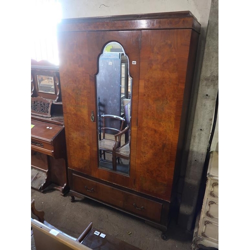 687 - WALNUT VENEERED WARDROBE