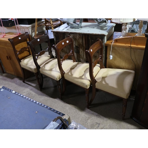 814 - FOUR MAHOGANY DINING CHAIRS