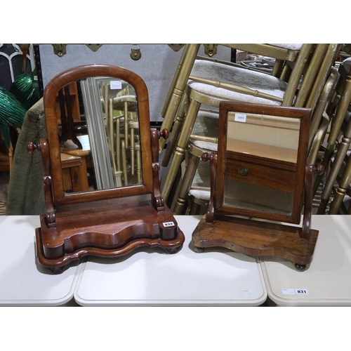 832 - TWO VICTORIAN SWING MIRRORS