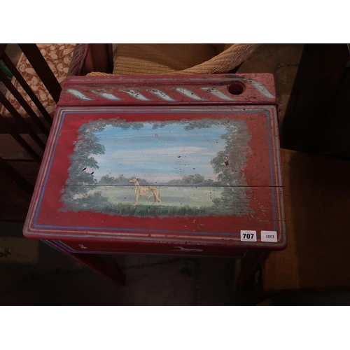 707 - PAINTED SCHOOL DESK