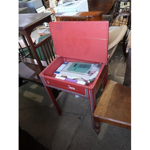 707 - PAINTED SCHOOL DESK