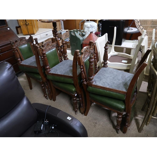 858 - SIX VICTORIAN DINING CHAIRS  a/f