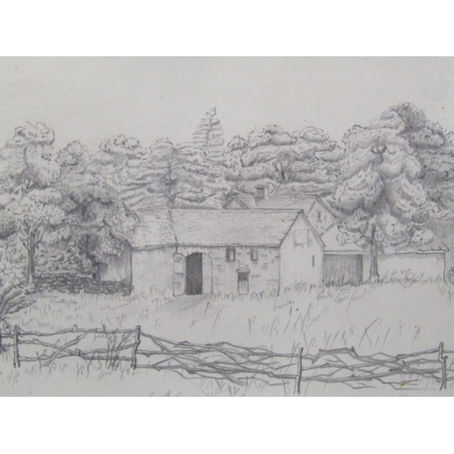 1389 - H HINCLIFFE - PENCIL DRAWING AND TWO WATERCOLOURS