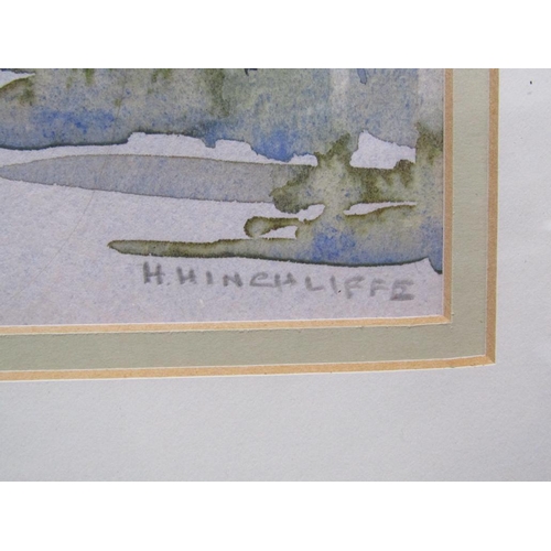 1389 - H HINCLIFFE - PENCIL DRAWING AND TWO WATERCOLOURS