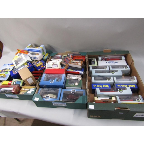 1445 - THREE BOXES OF DIECAST MODEL VEHICLES, BOXED