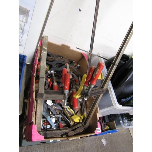 432 - BOX OF MISC . TOOLS