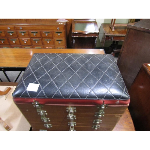 2031 - NEEDLEWORK CHEST AND CONTENTS