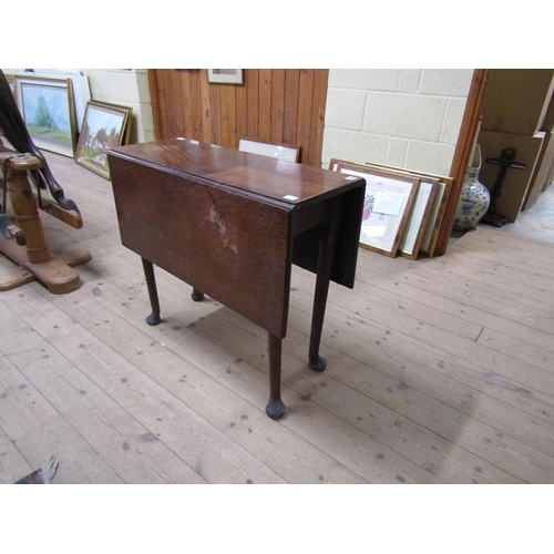 2038 - GEORGIAN MAHOGANY DROP LEAF TABLE 71 x 81 cms