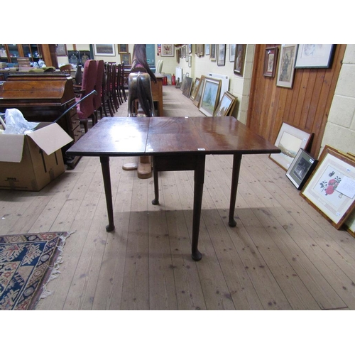 2038 - GEORGIAN MAHOGANY DROP LEAF TABLE 71 x 81 cms