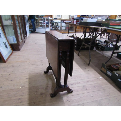 2039 - VICTORIAN MAHOGANY SUTHERLAND TABLE 72 x 63 cms