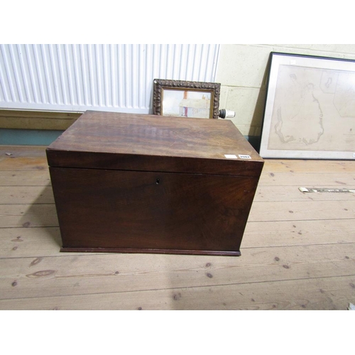 2082 - VICTORIAN MAHOGANY CELLARETTE BOX 34 x 55cms