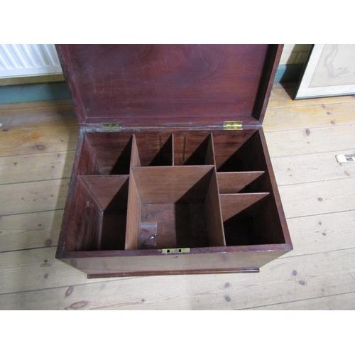 2082 - VICTORIAN MAHOGANY CELLARETTE BOX 34 x 55cms