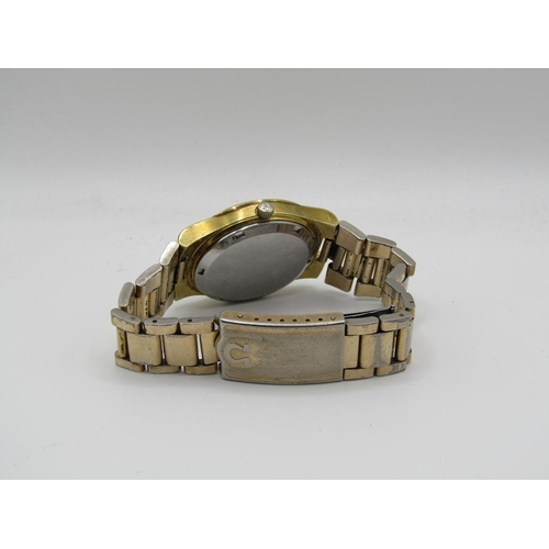 1608 - VINTAGE GOLD TONED OMEGA GENEVE AUTOMATIC DAY DATE WATCH