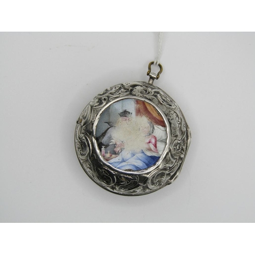 1611 - LATE 18C GRAHAM OF LONDON HOUR STRIKING POCKET WATCH WITH ENAMELLED PAIR CASE WITH WATCH MAKERS TICK... 