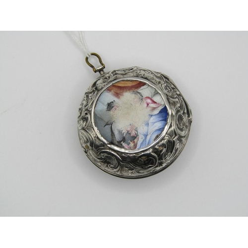 1611 - LATE 18C GRAHAM OF LONDON HOUR STRIKING POCKET WATCH WITH ENAMELLED PAIR CASE WITH WATCH MAKERS TICK... 