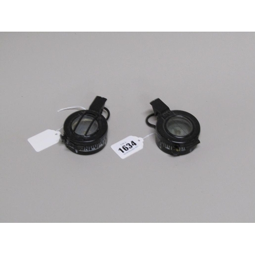 1634 - TWO TG CO. LTD WORLD WAR II POCKET COMPASSES