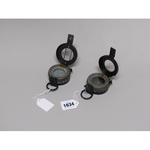 1634 - TWO TG CO. LTD WORLD WAR II POCKET COMPASSES