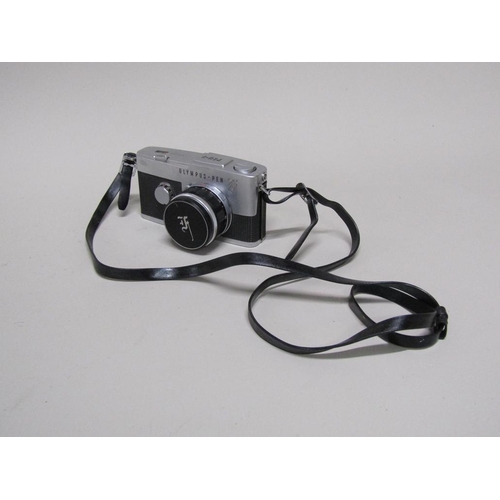 1671 - OLYMPUS - PEN F CAMERA NO. 132282 TOGETHER WITH BOX OLYMPUS PEN, BOX PARTS TO INC. CAMERA RAILS, BEL... 