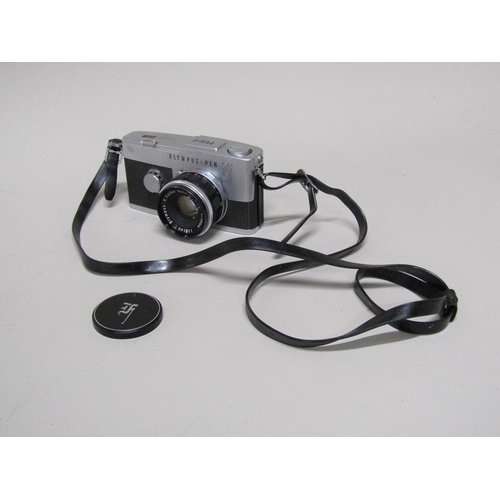 1671 - OLYMPUS - PEN F CAMERA NO. 132282 TOGETHER WITH BOX OLYMPUS PEN, BOX PARTS TO INC. CAMERA RAILS, BEL... 