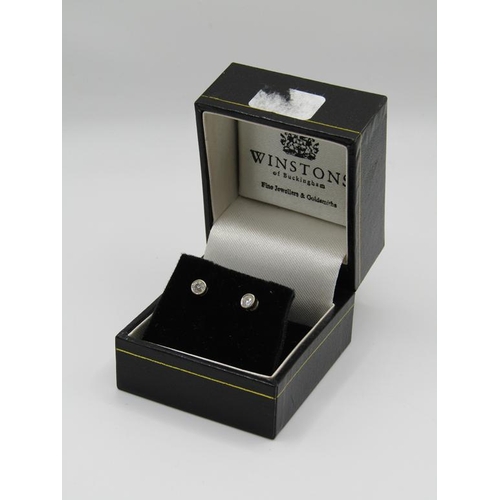 1707 - PAIR OF DIAMOND STUD EARRINGS