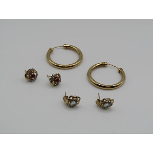 1709 - BAG OF 9ct GOLD EARRINGS 3.6g  All weights are approximate
