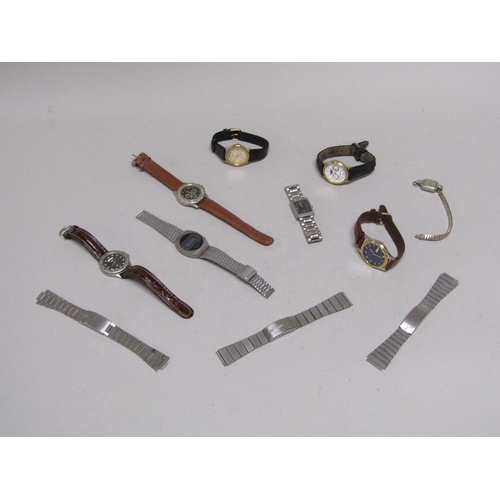 1795 - BOX OF GENTS WATCHES AND STRAPS TO INC. ACCURIST, HANA ETC