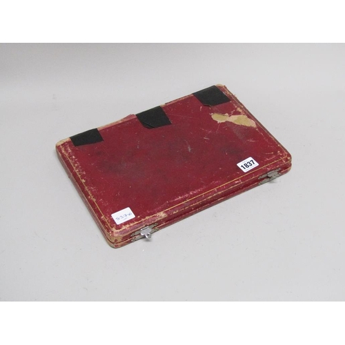 1837 - ALEXANDER CLARK CO. LTD LONDON BOXED SET OF SIX SILVER KNIVES AND FORKS WITH BONE HANDLES