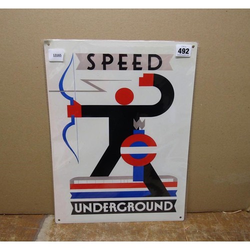 492 - REPRO UNDERGROUND SIGN