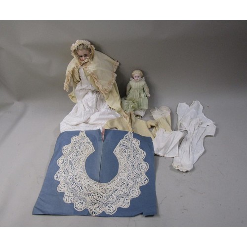 1519 - CERAMIC DOLL AND CHILD IN COSTUME ETC