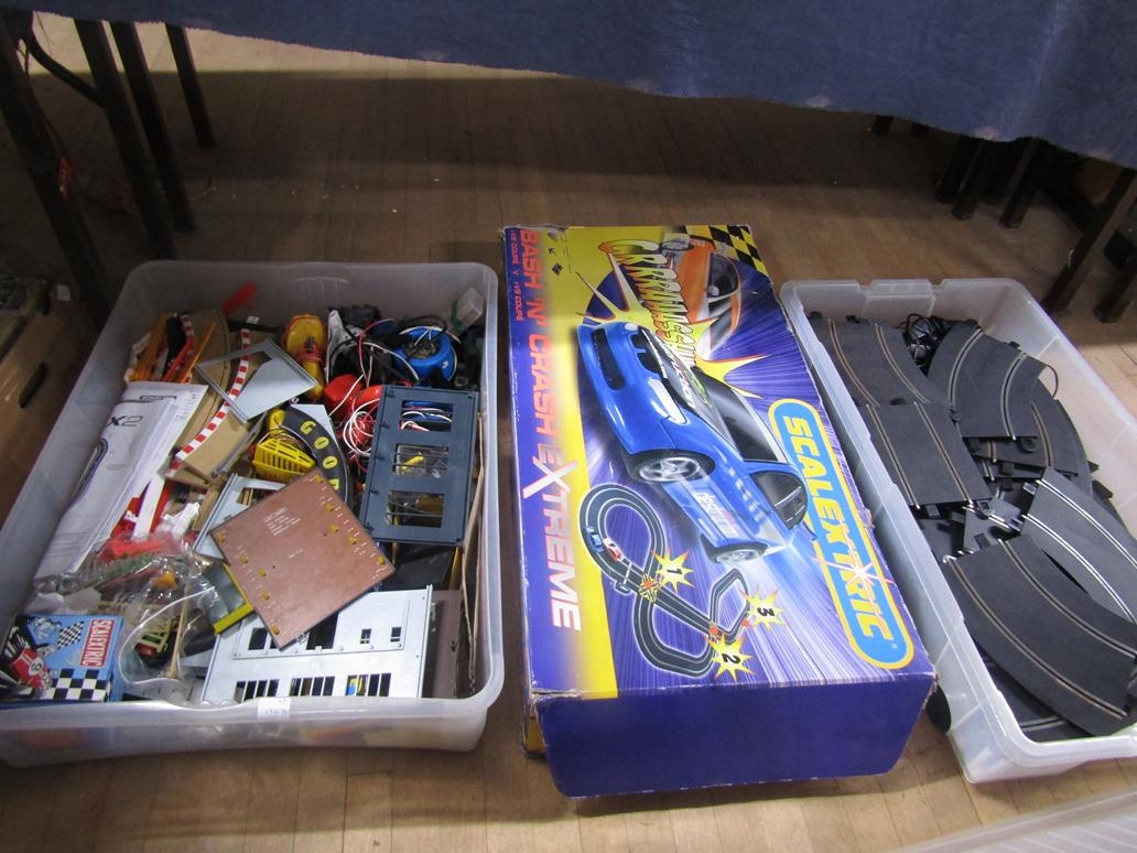 THREE BOXES OF SCALEXTRIC