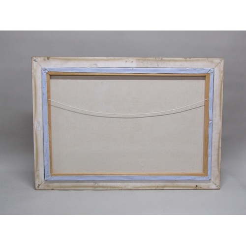 1108 - P VAINES - STILL LIFE FRUIT AND PITCHER, OIL ON CANVAS, FRAMED