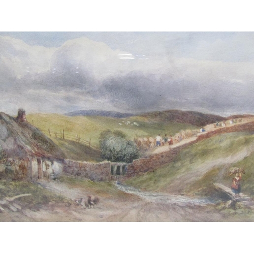 1136 - 19C UNSIGNED - SCOTTISH HARVEST SCENE