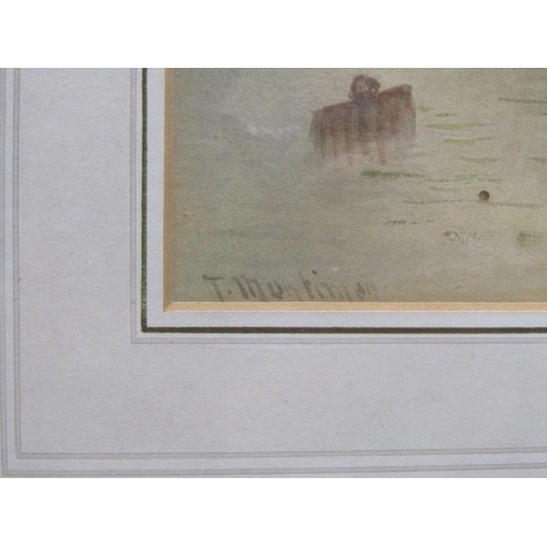 1143 - PAIR - T MORTIMER, CONTINENTAL RIVER SCAPES WITH SAILING VESSELS, F/G