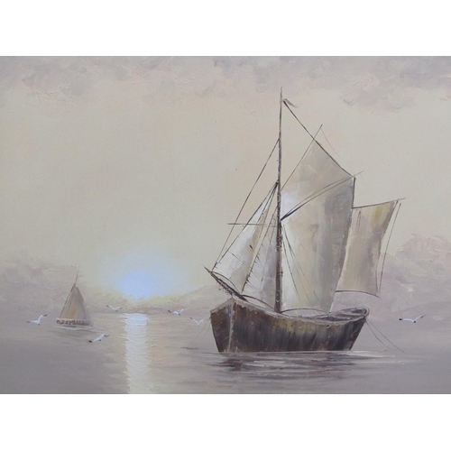 1151 - L ALEXIS - SAILING VESSEL, SIGNED OIL ON CANVAS, FRAMED