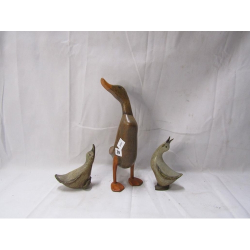 39 - THREE DUCK FIGURES