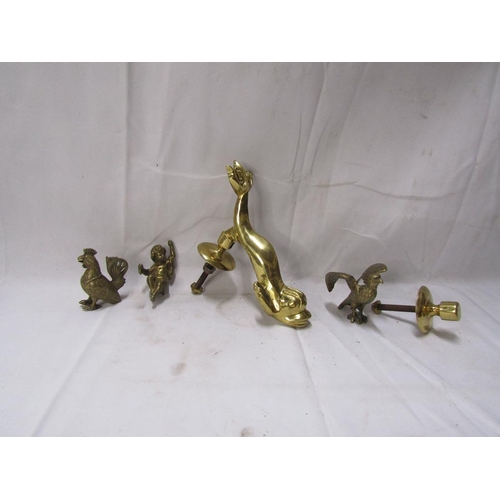 54 - BOX OF MIXED BRASS