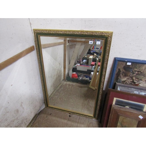 136 - TWO GILT FRAMED MIRRORS