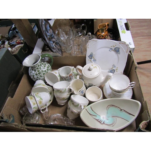 170 - BOX OF MIXED TEASETS, PLATES AND JUGS
