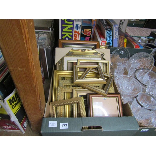 177 - BOX OF PICTURE FRAMES