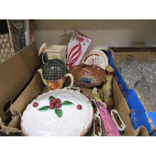 334 - TEAPOT, JUG, BOWLS ETC