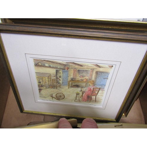337 - BOX OF PICTURES AND PRINTS