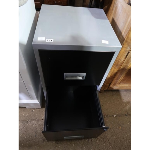 751 - TWO DRAWER FILING CABINET