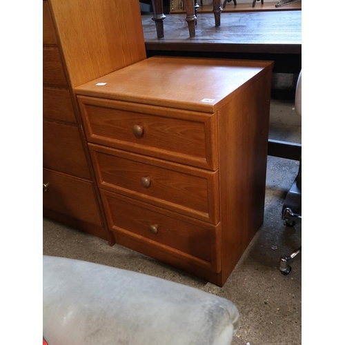 763 - TEAK EFFECT 3 DRAWER CHEST