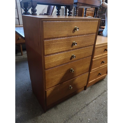 765 - TEAK FIVE DRAWER CHEST